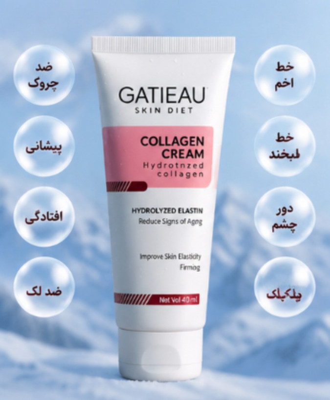 کرم  بیوممتیک ۱۲کاره کلاژن برند گاتیو (Gatieau) 40 میل
