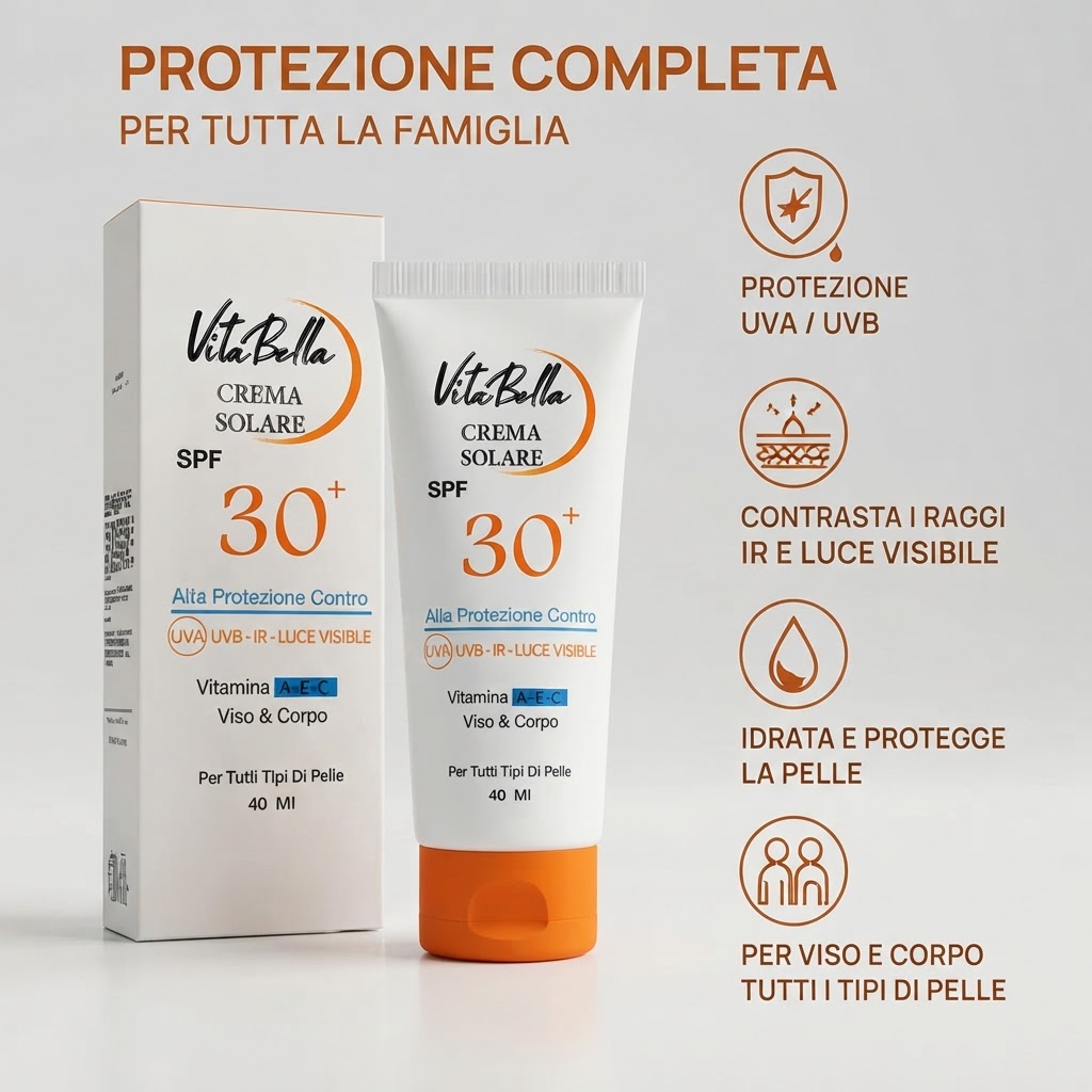 کرم ضد آفتاب برند ویتابلا حجم 40میل با spf30
