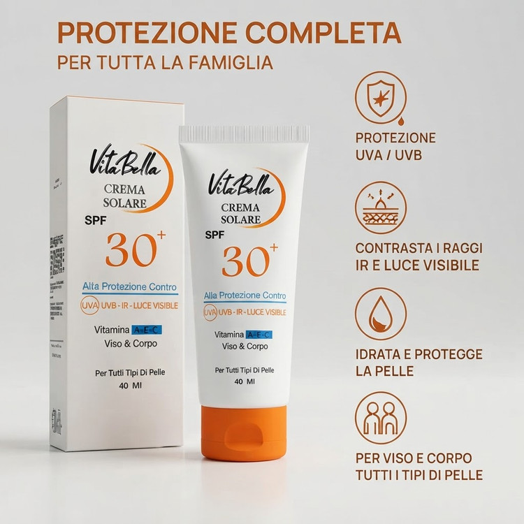 کرم ضد آفتاب برند ویتابلا حجم 40میل با spf30